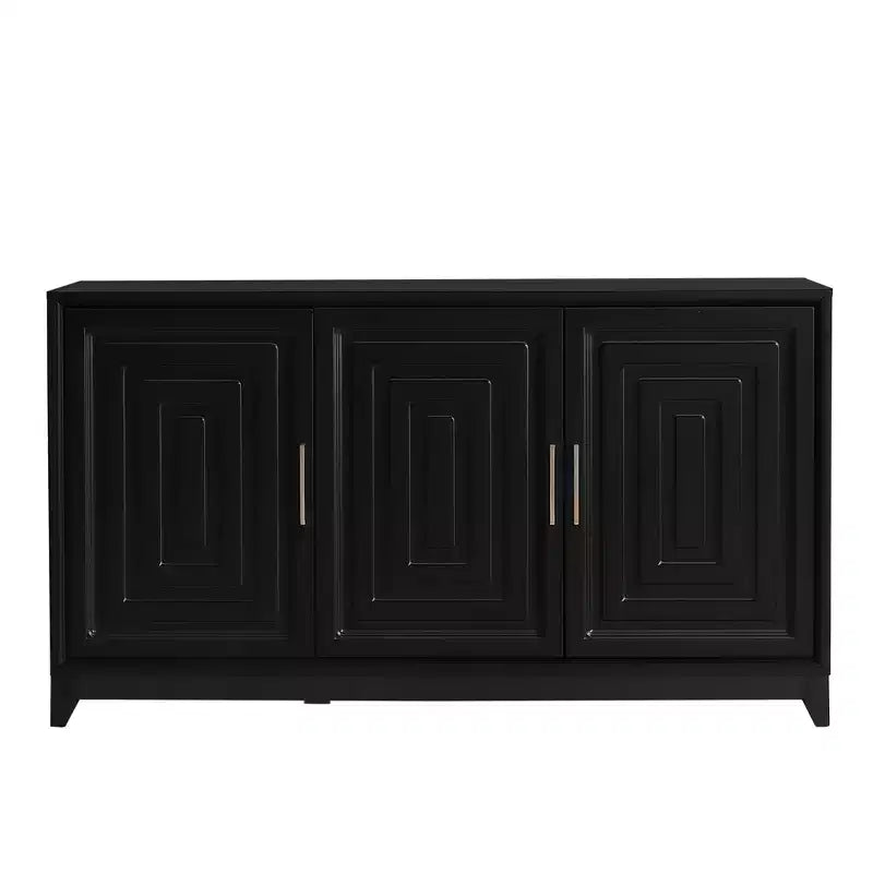 Meuble TV Console Moderne 59" - Étagères Réglables, Convient aux TV Jusqu'à 65"