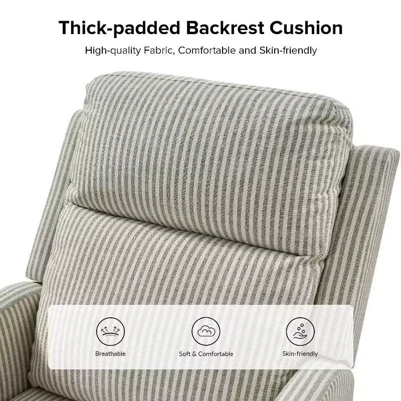 Fauteuil inclinable moderne pivotant en polyester avec rotation à 360° et repose-pieds réglable
