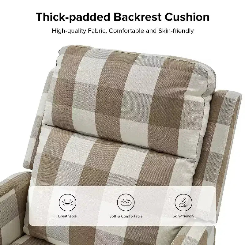 Fauteuil inclinable moderne pivotant en polyester avec rotation à 360° et repose-pieds réglable