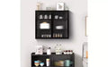Buffet moderne à 3 niveaux – Fer et verre trempé, 2 portes, mural ou autoportant