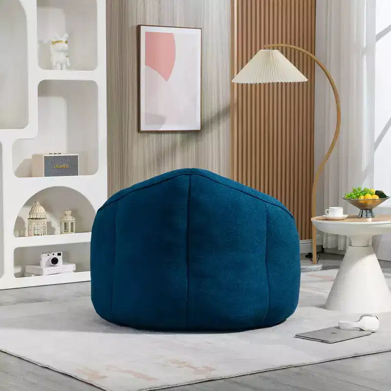 Pouf fauteuil en mousse haute densité avec repose-pieds - Microfibre, taille adulte