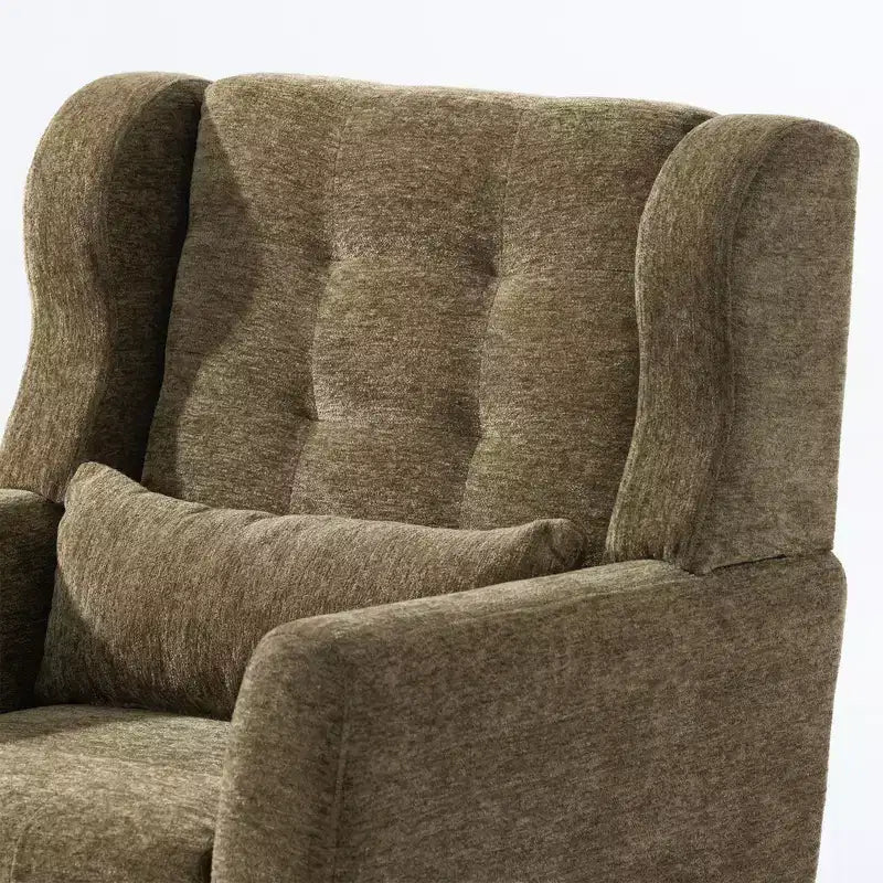 Fauteuil d'appoint en chenille - Fauteuil de salon moderne avec coussin, dossier ergonomique, pieds en bois fuselés