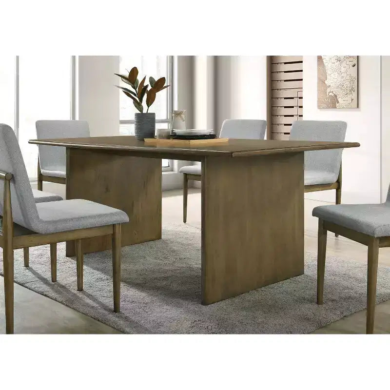 Table de salle à manger moderne du milieu du siècle de 183 cm - Teinte bois naturel