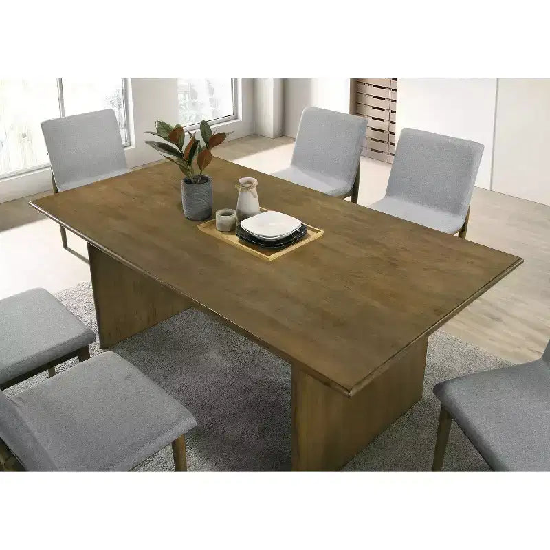 Table de salle à manger moderne du milieu du siècle de 183 cm - Teinte bois naturel
