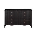 Commode noire antique de 64 po – 5 tiroirs, bois composite, aucun assemblage requis