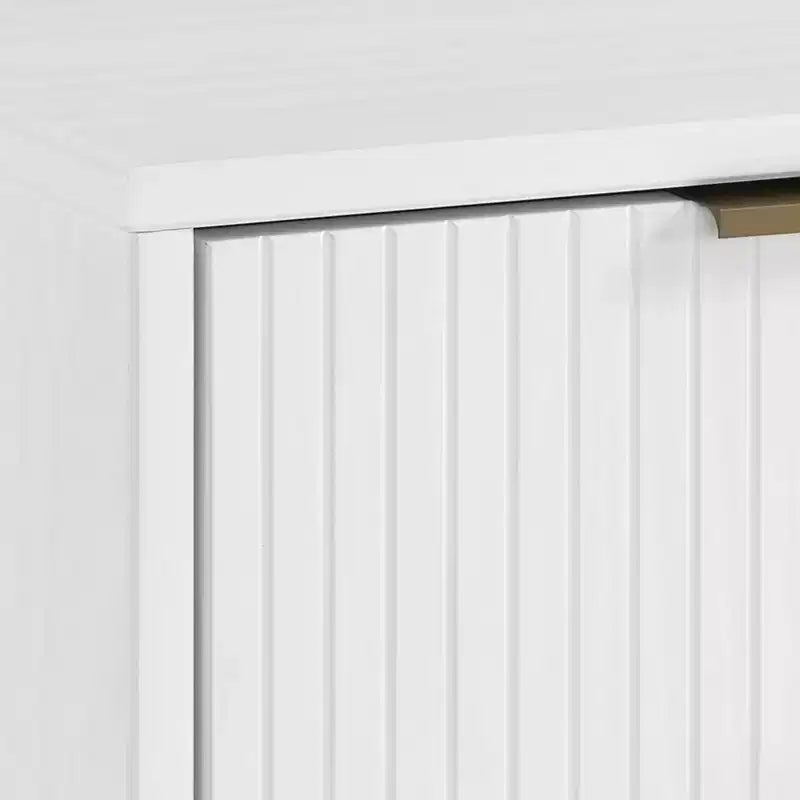 Commode moderne à 3 tiroirs - Cadre en bois, finition peinte, quincaillerie anti-basculement