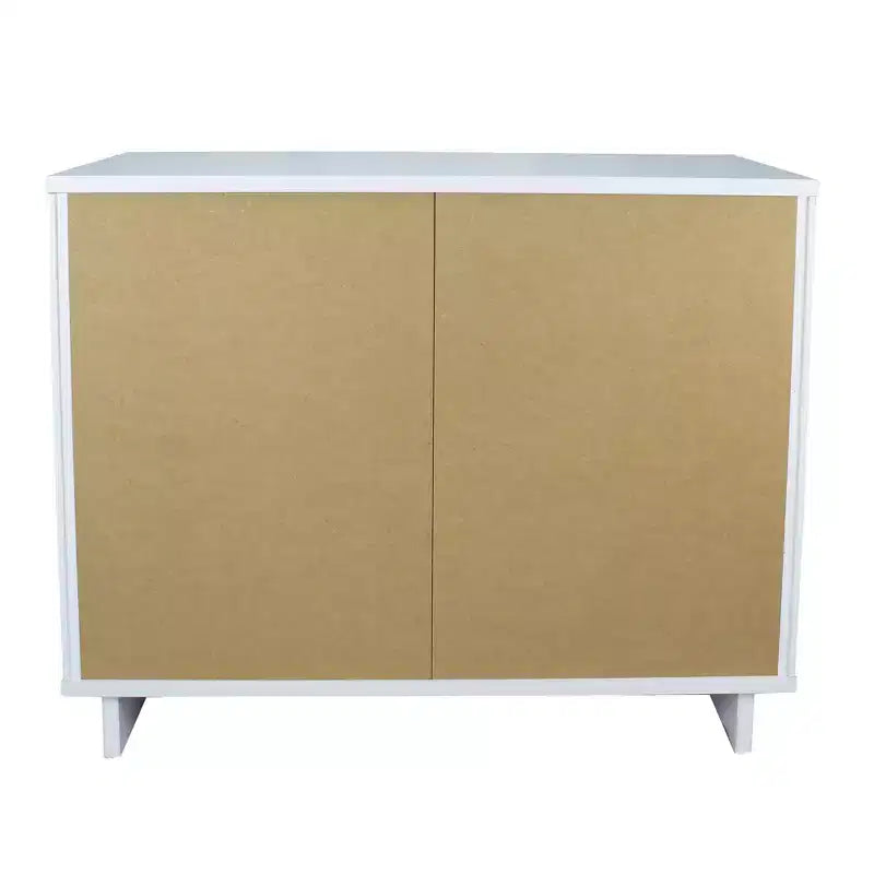 Commode moderne à 3 tiroirs - Cadre en bois, finition peinte, quincaillerie anti-basculement