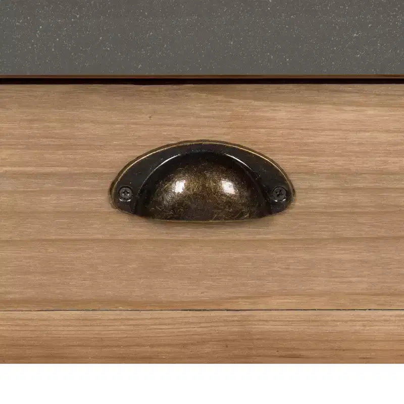 Table console rectangulaire en bois 48" – Style rustique marron, milieu du siècle moderne