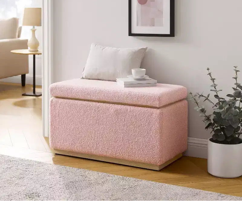 Lucinda Rectangle Storage Ottoman - Linon