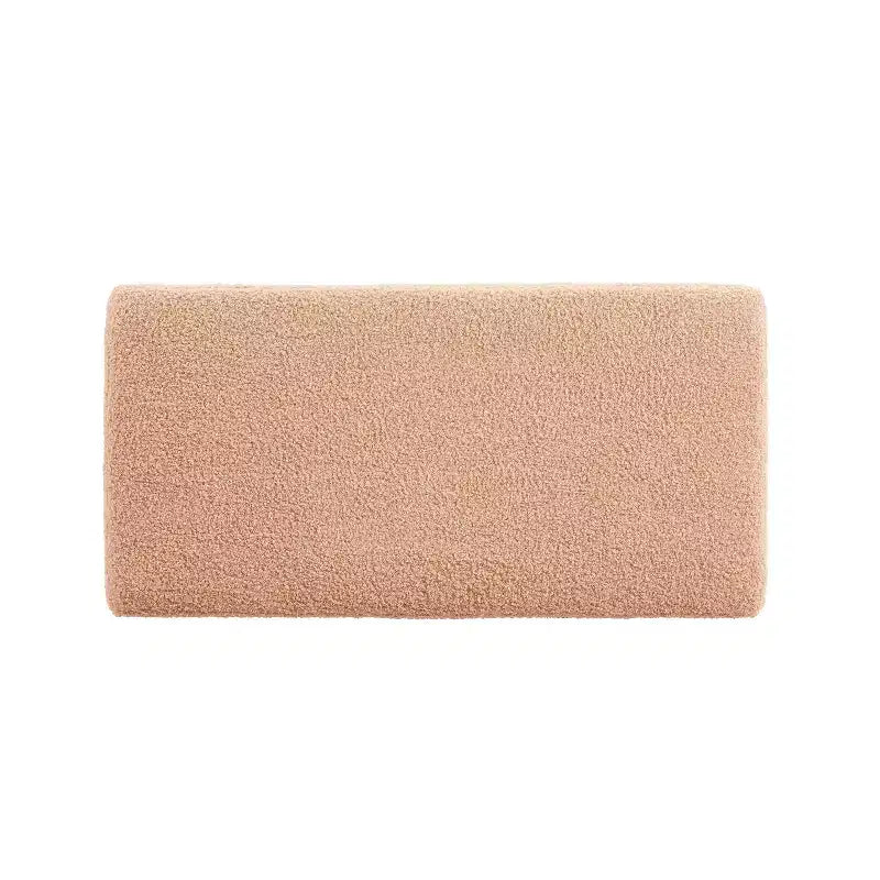 Pouf de rangement rectangulaire - Structure en bois naturel, coussin en mousse, capacité de 90 kg