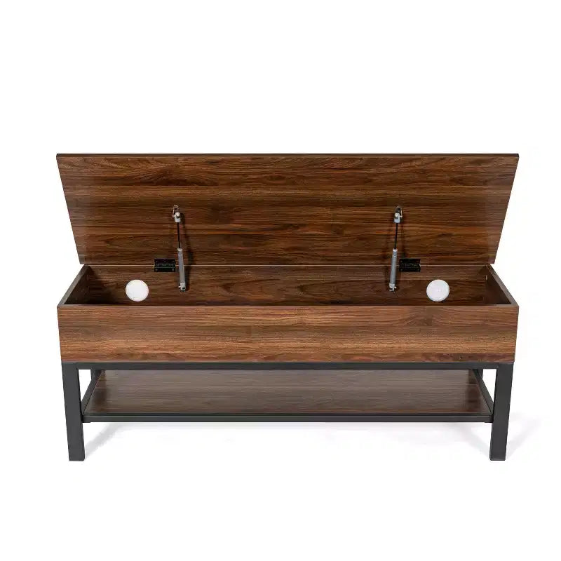 Banc d'entrée rustique de ferme avec étagère de rangement inférieure