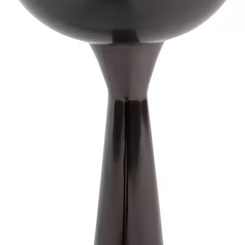 Table Basse Ronde Miroir - Piétement Métallique Sculptural, Style Mid-Century