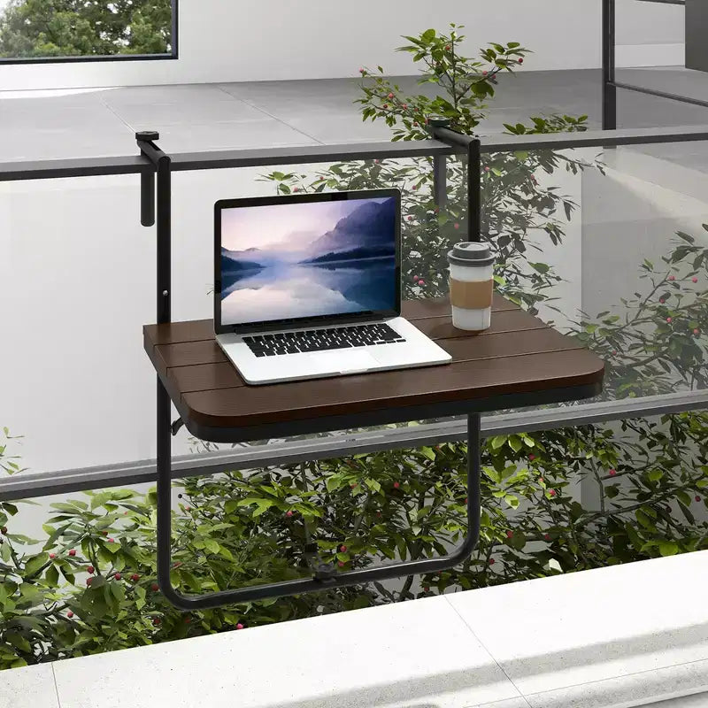 Table de balcon pliante réglable en hauteur sur 3 niveaux