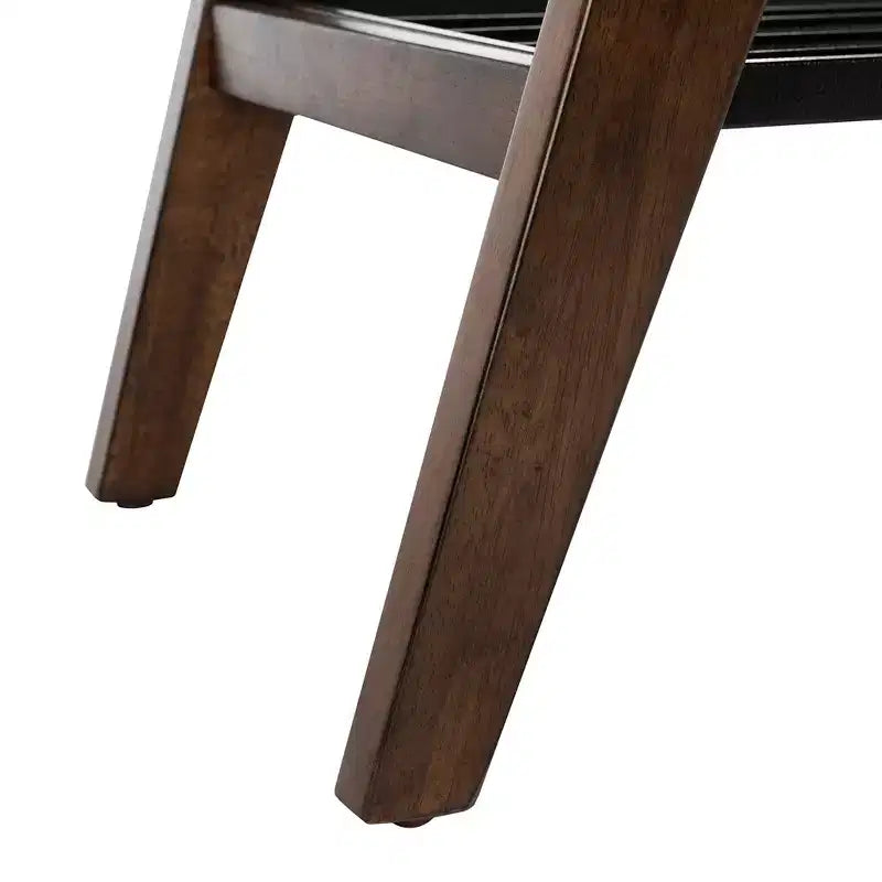 Table basse à 2 niveaux - Noyer et métal noir