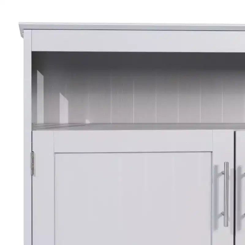 Buffet classique et meuble d'appoint avec placard de rangement à double porte et étagère ouverte