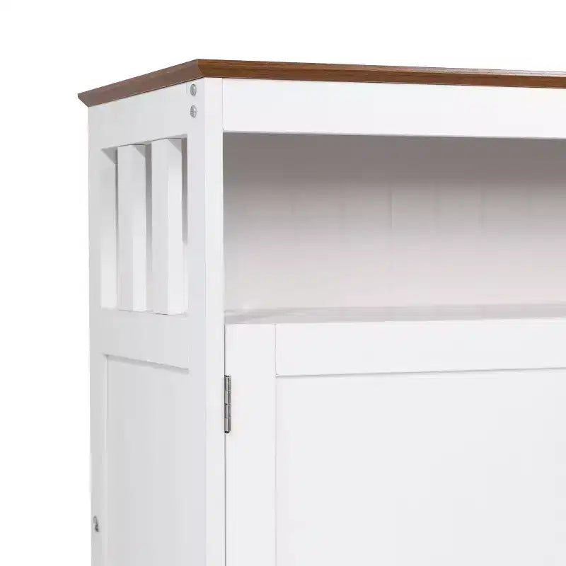 Buffet classique et meuble d'appoint avec placard de rangement à double porte et étagère ouverte