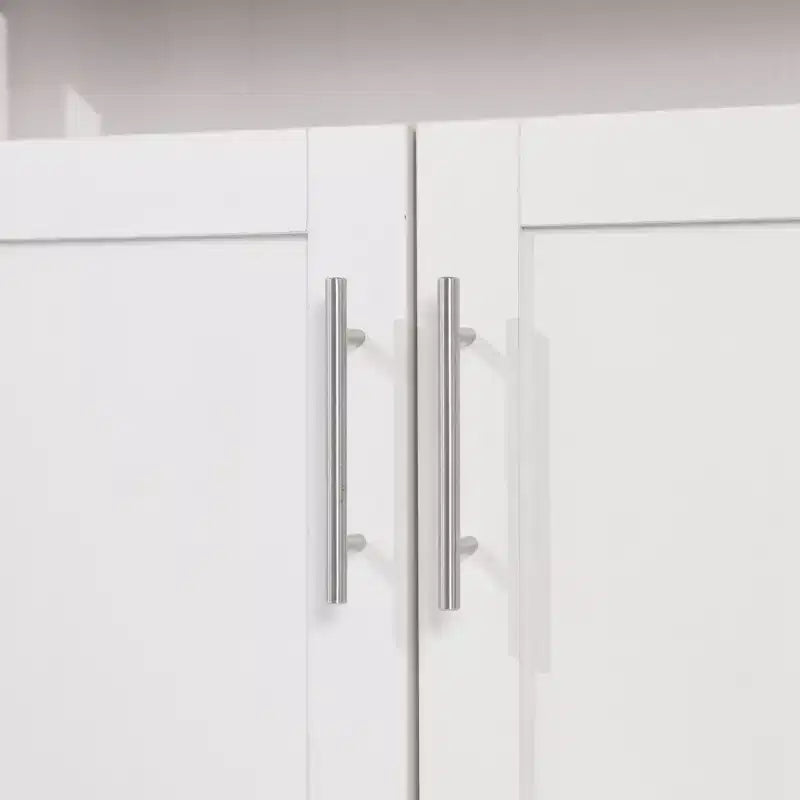 Buffet classique et meuble d'appoint avec placard de rangement à double porte et étagère ouverte