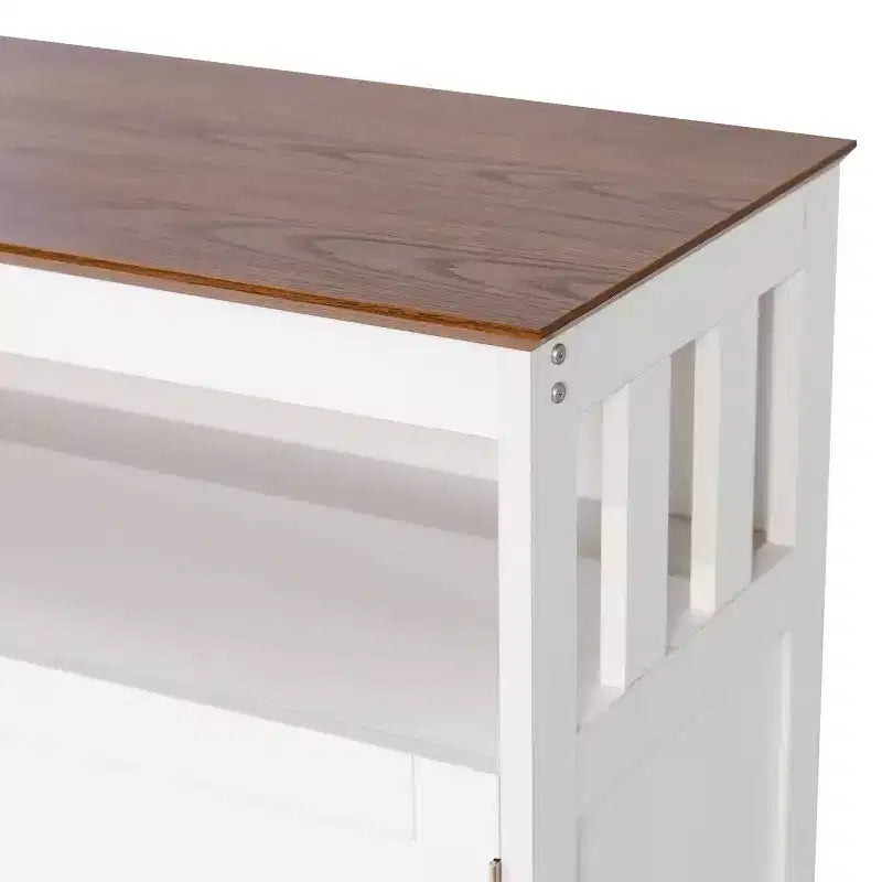 Buffet classique et meuble d'appoint avec placard de rangement à double porte et étagère ouverte