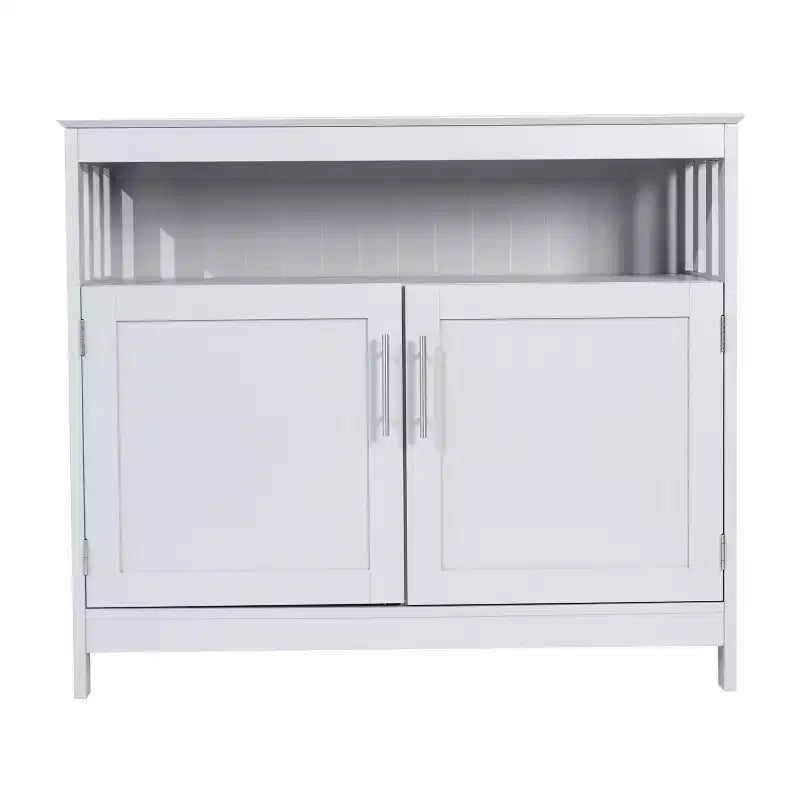 Buffet classique et meuble d'appoint avec placard de rangement à double porte et étagère ouverte