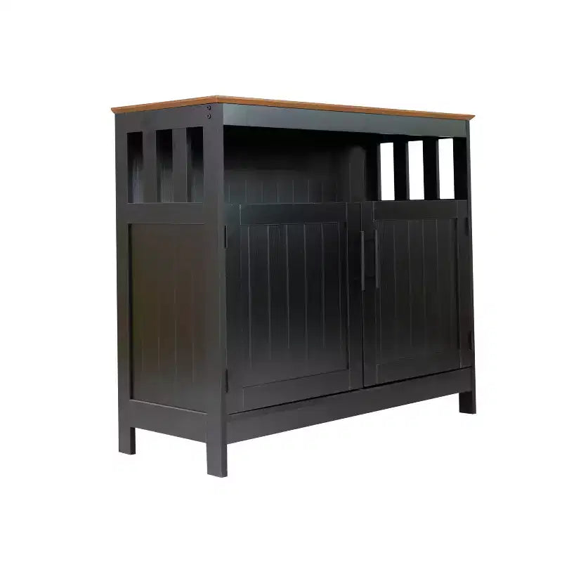 Buffet classique et meuble d'appoint avec placard de rangement à double porte et étagère ouverte