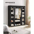 Organisateur de garde-robe portable de 150 cm avec housse en tissu non tissé et tringle à vêtements